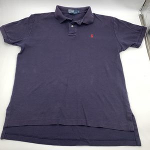 RALPH LAUREN- Polo Blue Red Logo Pony Short Sleeve Shirt Small (A20)